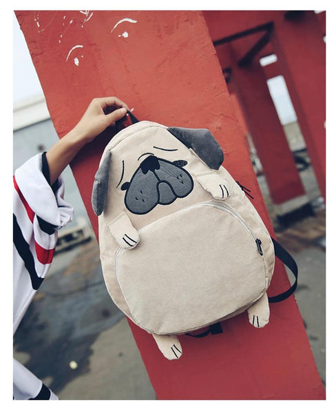 Black pug backpack,crossbody bag,hand painted bag,for animals lovers - Shop  pipo89-dogs-cats Backpacks - Pinkoi